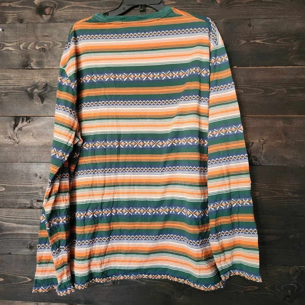 Polo Country Ralph Lauren Men's XL Striped Jacquard T-Shirt Southwestern Western